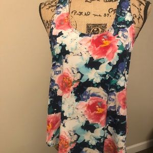 Lush Womens Floral Tank Top